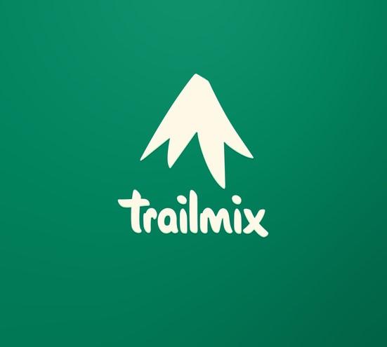 Green and white trailmix logo
